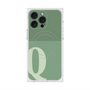 プレミアムスクエアケース with MagSafe［ オリジナル - initial two tone - Q green ］