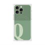 プレミアムスクエアケース with MagSafe［ オリジナル - initial two tone - Q green ］