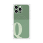 プレミアムスクエアケース with MagSafe［ オリジナル - initial two tone - Q green ］