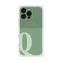 プレミアムスクエアケース with MagSafe［ オリジナル - initial two tone - Q green ］