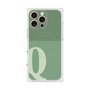 プレミアムスクエアケース with MagSafe［ オリジナル - initial two tone - Q green ］