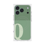 プレミアムスクエアケース with MagSafe［ オリジナル - initial two tone - Q green ］
