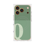 プレミアムスクエアケース with MagSafe［ オリジナル - initial two tone - Q green ］