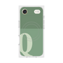 プレミアムスクエアケース with MagSafe［ オリジナル - initial two tone - Q green ］