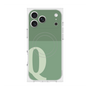 プレミアムスクエアケース with MagSafe［ オリジナル - initial two tone - Q green ］