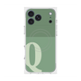 プレミアムスクエアケース with MagSafe［ オリジナル - initial two tone - Q green ］