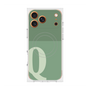 プレミアムスクエアケース with MagSafe［ オリジナル - initial two tone - Q green ］