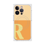 プレミアムスクエアケース with MagSafe［ オリジナル - initial two tone - R orange ］