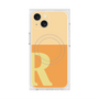 プレミアムスクエアケース with MagSafe［ オリジナル - initial two tone - R orange ］