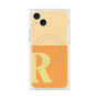 プレミアムスクエアケース with MagSafe［ オリジナル - initial two tone - R orange ］