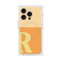 プレミアムスクエアケース with MagSafe［ オリジナル - initial two tone - R orange ］