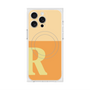 プレミアムスクエアケース with MagSafe［ オリジナル - initial two tone - R orange ］