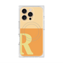 プレミアムスクエアケース with MagSafe［ オリジナル - initial two tone - R orange ］
