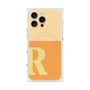 プレミアムスクエアケース with MagSafe［ オリジナル - initial two tone - R orange ］