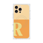 プレミアムスクエアケース with MagSafe［ オリジナル - initial two tone - R orange ］