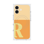 プレミアムスクエアケース with MagSafe［ オリジナル - initial two tone - R orange ］