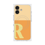 プレミアムスクエアケース with MagSafe［ オリジナル - initial two tone - R orange ］