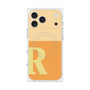 プレミアムスクエアケース with MagSafe［ オリジナル - initial two tone - R orange ］