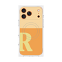 プレミアムスクエアケース with MagSafe［ オリジナル - initial two tone - R orange ］