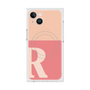 プレミアムスクエアケース with MagSafe［ オリジナル - initial two tone - R pink ］