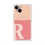 プレミアムスクエアケース with MagSafe［ オリジナル - initial two tone - R pink ］