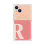 プレミアムスクエアケース with MagSafe［ オリジナル - initial two tone - R pink ］