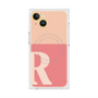 プレミアムスクエアケース with MagSafe［ オリジナル - initial two tone - R pink ］