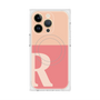 プレミアムスクエアケース with MagSafe［ オリジナル - initial two tone - R pink ］