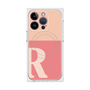 プレミアムスクエアケース with MagSafe［ オリジナル - initial two tone - R pink ］
