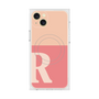 プレミアムスクエアケース with MagSafe［ オリジナル - initial two tone - R pink ］