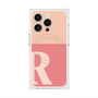プレミアムスクエアケース with MagSafe［ オリジナル - initial two tone - R pink ］
