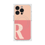 プレミアムスクエアケース with MagSafe［ オリジナル - initial two tone - R pink ］