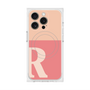 プレミアムスクエアケース with MagSafe［ オリジナル - initial two tone - R pink ］
