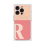 プレミアムスクエアケース with MagSafe［ オリジナル - initial two tone - R pink ］