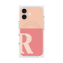 プレミアムスクエアケース with MagSafe［ オリジナル - initial two tone - R pink ］