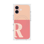プレミアムスクエアケース with MagSafe［ オリジナル - initial two tone - R pink ］