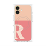 プレミアムスクエアケース with MagSafe［ オリジナル - initial two tone - R pink ］
