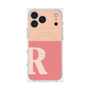 プレミアムスクエアケース with MagSafe［ オリジナル - initial two tone - R pink ］