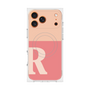 プレミアムスクエアケース with MagSafe［ オリジナル - initial two tone - R pink ］