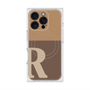プレミアムスクエアケース with MagSafe［ オリジナル - initial two tone - R brown ］