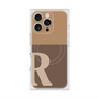 プレミアムスクエアケース with MagSafe［ オリジナル - initial two tone - R brown ］