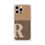 プレミアムスクエアケース with MagSafe［ オリジナル - initial two tone - R brown ］