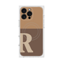 プレミアムスクエアケース with MagSafe［ オリジナル - initial two tone - R brown ］
