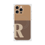 プレミアムスクエアケース with MagSafe［ オリジナル - initial two tone - R brown ］