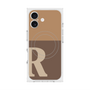 プレミアムスクエアケース with MagSafe［ オリジナル - initial two tone - R brown ］
