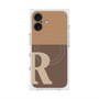 プレミアムスクエアケース with MagSafe［ オリジナル - initial two tone - R brown ］