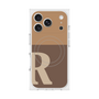 プレミアムスクエアケース with MagSafe［ オリジナル - initial two tone - R brown ］
