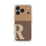 プレミアムスクエアケース with MagSafe［ オリジナル - initial two tone - R brown ］