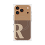 プレミアムスクエアケース with MagSafe［ オリジナル - initial two tone - R brown ］
