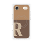 プレミアムスクエアケース with MagSafe［ オリジナル - initial two tone - R brown ］